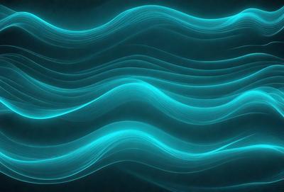 The primary subject of the image is a blue wave pattern, which is the main object, scene, or focus of the image. The setting or background is a dark blue surface, which adds to the overall atmosphere. The visual style of the image is digital art, as it is a digital representation of a wave pattern. The dominant colors in the image are blue, which creates a calm and serene mood.