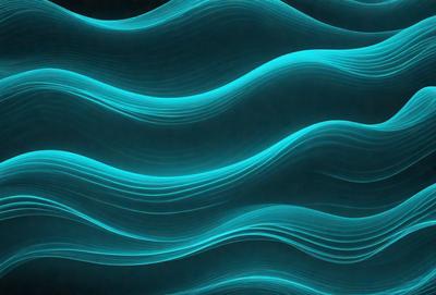 The primary subject of the image is a blue wave pattern, which is the main object, scene, or focus of the image. The setting or background is a blue and green ocean, creating a serene and calming atmosphere. The visual style of the image is a digital art or illustration, showcasing the intricate details of the wave pattern. The dominant colors in the image are blue and green, which contribute to the overall mood of the scene.