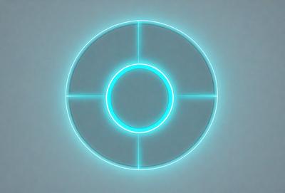 The primary subject of the image is a blue circle with a green center. The circle is the main object, scene, or focus of the image. The setting is a gray background, which provides a contrasting color to the blue and green circle. The visual style of the image is digital art, as it appears to be a digital creation. The colors and mood of the image are predominantly blue and green, giving it a calm and soothing atmosphere.