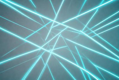 The primary subject of the image is a brightly lit, colorful, and abstract pattern. The setting is a white background, which contrasts with the vibrant colors of the pattern. The visual style is a combination of digital art and illustration, creating a unique and eye-catching design. The dominant colors are blue and green, giving the pattern a lively and energetic atmosphere.