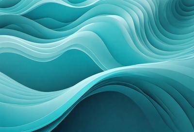 The primary subject of the image is a blue wave, which is the main object, scene, or focus of the image. The setting or background is a blue ocean, and the visual style is a digital art or illustration. The dominant colors and overall atmosphere are blue and calming, creating a serene and peaceful mood.