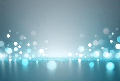 The primary subject of the image is a blue background with a pattern of blue and white lights. The setting is a dark background, and the visual style appears to be a digital art or illustration. The colors and mood of the image are predominantly blue and white, creating a calm and serene atmosphere.