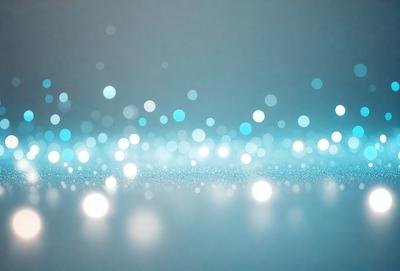 The primary subject of the image is a blue background with a pattern of white lights. The setting appears to be a dark room, and the visual style is a digital art or illustration. The dominant colors are blue and white, creating a calm and serene atmosphere.