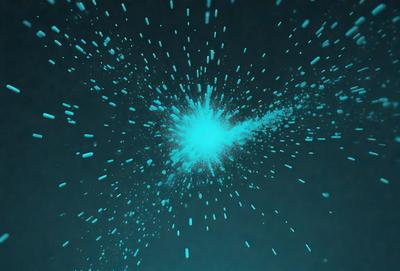 The primary subject of the image is a bright blue light, which appears to be a neon light or a light source with a blue hue. The setting is a dark background, which contrasts with the bright blue light. The visual style of the image is a close-up of the light source, emphasizing its vibrant color. The colors and mood of the image are predominantly blue, creating a sense of energy and dynamism.