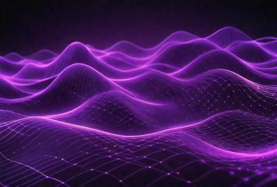 The primary subject of the image is a purple wave pattern, which is the main object, scene, or focus of the image. The setting or background is a dark, purple-colored surface, which adds to the overall atmosphere of the image. The visual style of the image is a combination of digital art and illustration, creating a unique and eye-catching pattern. The colors and mood of the image are predominantly purple, giving it a calming and serene appearance.