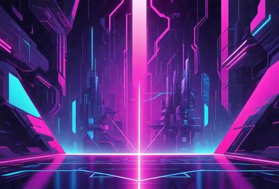 The primary subject of the image is a futuristic cityscape with a pink and purple color scheme. The setting is a large, open space with a variety of buildings and structures, including a large pink and purple building. The visual style is a digital art or illustration, creating a vibrant and futuristic atmosphere. The colors and mood of the image are predominantly pink and purple, giving it a unique and captivating appearance.