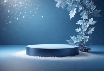 The primary subject of the image is a blue circle, which is the main object, scene, or focus of the image. The setting/background features a blue sky, and the visual style is a photo. The colors and mood of the image are predominantly blue, creating a calm and serene atmosphere.