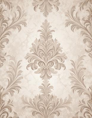 The primary subject of the image is a wallpaper with a white and beige color scheme. The wallpaper features a design with a tree pattern, giving it a natural and elegant appearance. The setting is a room with a white and beige color scheme, which complements the wallpaper design. The visual style of the image is a close-up of the wallpaper, showcasing the intricate details of the tree pattern. The overall atmosphere of the image is calm and serene, with the white and beige color palette creating