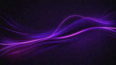 The primary subject of the image is a purple light or wave, which appears to be a digital art or illustration. The setting is a dark background, which adds to the overall mood of the image. The visual style suggests that the image is a creative and artistic representation of a purple light or wave.