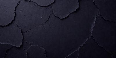 The primary subject of the image is a black leather surface with a cracked and damaged appearance. The setting is a dark room, and the visual style is a close-up of the leather surface. The colors and mood of the image are dark and moody, with the black leather creating a sense of depth and texture.