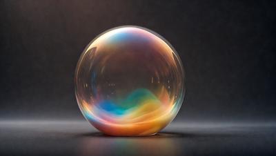 The primary subject of the image is a large, colorful glass ball. The ball is placed on a dark surface, which contrasts with the vibrant colors of the glass ball. The visual style of the image is a close-up of the glass ball, showcasing its unique and artistic design. The colors and mood of the image are lively and captivating, with the glass ball serving as the focal point of the scene.