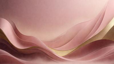 The primary subject of the image is a gold and pink swirl pattern. The setting is a pink background, and the visual style appears to be a combination of digital art and illustration. The dominant colors are gold and pink, creating a warm and inviting atmosphere.