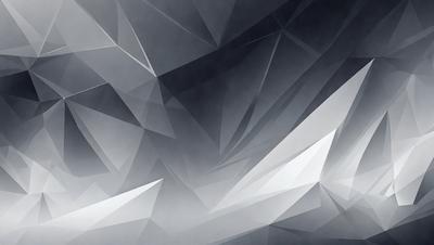 The primary subject of the image is a geometric pattern, which is a digital art piece. The setting is a dark background, which contrasts with the pattern. The visual style is digital art, and the dominant colors are gray and white. The overall atmosphere is minimalistic and modern.