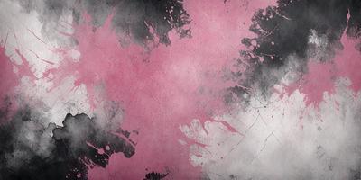 The primary subject of the image is a pink and black painting. The setting is a wall, and the visual style appears to be a painting or drawing. The dominant colors are pink and black, creating a bold and striking visual effect. The overall atmosphere of the image is artistic and visually engaging.