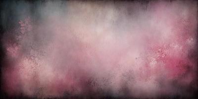 The primary subject of the image is a pink background with a purple hue. The setting is a cloudy sky, and the visual style is a painting or drawing. The colors and mood of the image are predominantly pink and purple, creating a warm and soothing atmosphere.