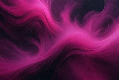 The primary subject of the image is a pink flowing substance, which appears to be a mix of smoke and water. The setting is a dark background, which contrasts with the pink flowing substance. The visual style of the image is a combination of digital art and illustration, creating a unique and captivating scene. The dominant colors in the image are pink and purple, giving the scene a vibrant and lively atmosphere.
