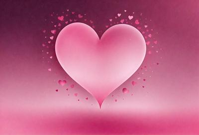The primary subject of the image is a pink heart, which is the main object, scene, or focus of the image. The heart is set against a pink background, which adds to the overall atmosphere and visual style of the image. The heart is depicted as a digital art or illustration, giving it a unique and creative appearance.