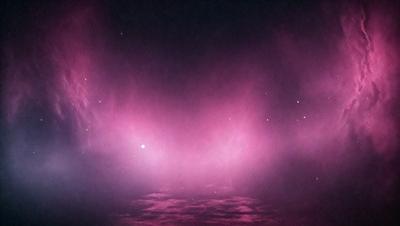 The primary subject of the image is a pink sky with a purple hue. The setting is a night sky, and the visual style appears to be a photo. The colors and mood of the image are predominantly pink and purple, creating a serene and dreamy atmosphere.