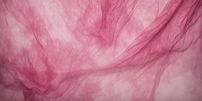 The primary subject of the image is a pink fabric with a flowing, curly texture. The setting is a close-up of the fabric, showcasing its unique pattern and texture. The visual style is a close-up of the fabric, which gives a sense of depth and detail. The colors and mood of the image are predominantly pink, creating a warm and inviting atmosphere.