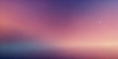 The primary subject of the image is a purple sky with a crescent moon visible in the background. The sky appears to be a mix of purple and pink hues, creating a serene and calming atmosphere. The visual style of the image is a combination of a photo and a digital art, as it captures the beauty of the sky and the moon in a unique and artistic manner.
