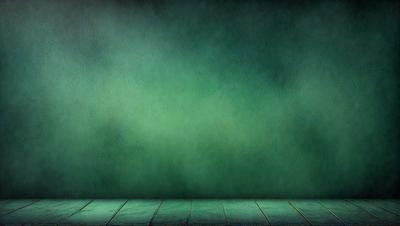 The primary subject of the image is a green wall with a wooden floor. The setting is a room with a green wall, and the visual style is a photo. The dominant colors are green and brown, creating a calm and natural atmosphere.