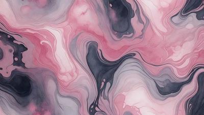 The primary subject of the image is a painting featuring a pink and grey color scheme. The painting is a watercolor, which gives it a unique visual style. The setting is a pink background, which complements the colors of the painting. The overall atmosphere of the painting is serene and calming, with the pink and grey tones creating a sense of tranquility.