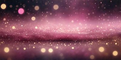 The primary subject of the image is a pink background with a purple hue. The setting is a dark room, and the visual style appears to be a digital art or illustration. The colors and mood of the image are predominantly pink and purple, creating a warm and inviting atmosphere.
