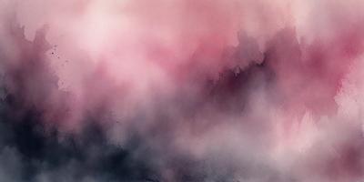 The primary subject of the image is a cloudy sky with a pinkish hue. The setting is a cloudy sky, and the visual style is a painting or drawing. The colors and mood of the image are predominantly pink and purple, creating a soft and dreamy atmosphere.