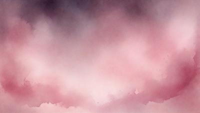 The primary subject of the image is a cloudy sky with a pinkish hue. The setting is a cloudy sky, and the visual style is a painting or drawing. The colors and mood of the image are predominantly pink, creating a warm and serene atmosphere.