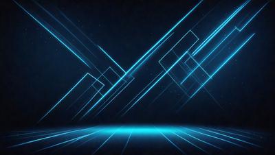 The primary subject of the image is a blue and white geometric pattern. The setting is a dark background, which contrasts with the bright blue and white colors of the pattern. The visual style appears to be a digital art or illustration, as the pattern is intricate and well-defined. The overall atmosphere of the image is modern and visually appealing.