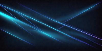 The primary subject of the image is a blue light, which appears to be a neon light or a blue laser. The setting is a dark room, and the visual style is a digital art or illustration. The dominant colors in the image are blue and black, creating a moody and atmospheric scene.