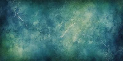 The primary subject of the image is a blue and green wall with a pattern of white and blue swirls. The setting is a room with a blue and green wall, and the visual style is a painting or drawing. The colors and mood of the image are calming and serene, with the blue and green swirls creating a sense of depth and movement.