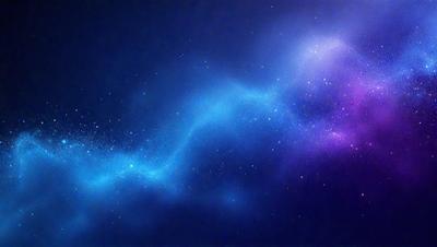 The primary subject of the image is a blue and purple nebula, which is a swirling mass of gas and dust in space. The setting is a dark, starry sky, with the nebula as the main focus. The visual style is a digital art or illustration, as the colors and patterns are vibrant and detailed. The dominant colors are blue and purple, creating a serene and celestial atmosphere.
