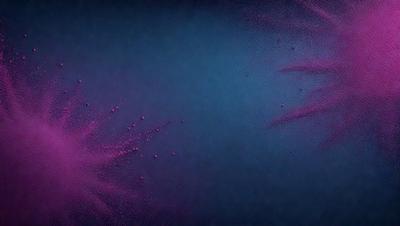 The primary subject of the image is a purple splash or paint on a blue background. The setting appears to be a dark room, and the visual style is a close-up of the purple splash. The colors and mood of the image are predominantly purple and dark, creating a moody and dramatic atmosphere.