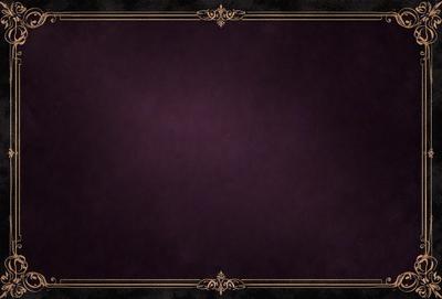 The primary subject of the image is a purple background with a gold frame. The setting is a black and purple background, which creates a contrasting and elegant visual style. The colors and mood of the image are predominantly purple and gold, giving it a sophisticated and luxurious appearance.