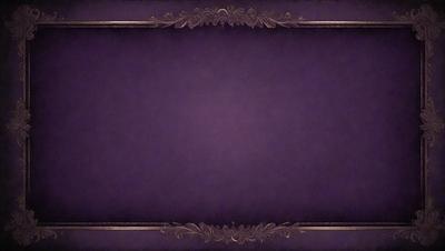 The primary subject of the image is a purple background with a gold frame. The setting is a blank canvas, and the visual style is a combination of digital art and illustration. The colors are predominantly purple and gold, creating a sophisticated and elegant atmosphere.
