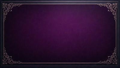 Purple background with a black frame.