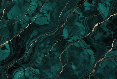 The primary subject of the image is a close-up of a blue marble tile. The setting is a wall with a blue marble tile pattern. The visual style is a photo of the tile. The dominant colors are blue and gold, creating a calm and sophisticated atmosphere.