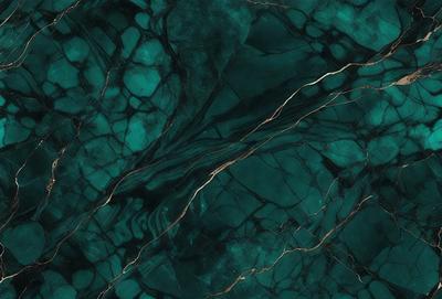 The primary subject of the image is a close-up of a marble countertop with a green tint. The setting is a kitchen or bathroom counter, and the visual style is a photo. The dominant colors are green and brown, creating a warm and natural atmosphere.