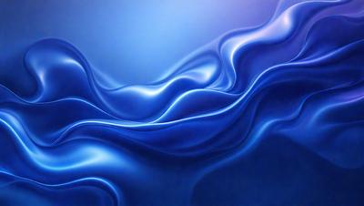 The primary subject of the image is a blue ocean with waves. The setting is a blue background, which creates a serene and calming atmosphere. The visual style is a digital art, illustration, or drawing, as the waves are depicted in a detailed and artistic manner. The dominant colors are blue and white, which contribute to the overall mood of the image.