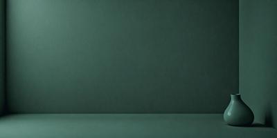 The primary subject of the image is a green wall. The setting is a room with a green wall, and the visual style is a photo. The dominant colors are green, and the overall atmosphere is calm and serene.