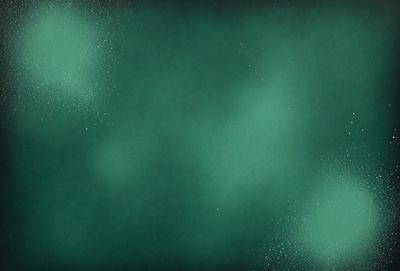 The primary subject of the image is a green background with a few white specks. The setting appears to be a dark room, and the visual style is a digital art or illustration. The dominant colors are green and white, creating a calm and serene atmosphere.