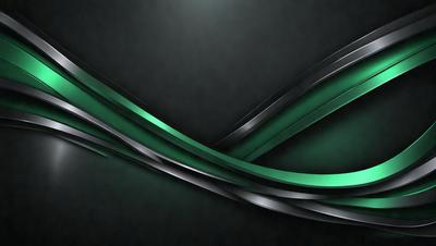 The primary subject of the image is a green and black striped design. The setting is a dark background, which contrasts with the bright green and black colors of the design. The visual style appears to be a digital art or illustration, as the design is intricate and detailed. The overall atmosphere of the image is bold and striking, with the green and black colors creating a sense of energy and movement.