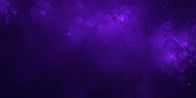 The image features a purple sky filled with stars. The primary subject is the night sky, which is the main focus of the image. The setting is a dark, star-filled sky, creating a serene and peaceful atmosphere. The visual style is a natural, outdoor scene, with no indication of digital art or illustration. The colors and mood are predominantly purple and dark, with the stars adding a touch of brightness to the scene.