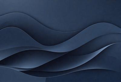 The primary subject of the image is a blue ocean wave. The setting is a blue background, which creates a serene and calming atmosphere. The visual style is a digital art or illustration, as the wave is depicted in a detailed and artistic manner. The dominant colors are blue and white, which contribute to the overall mood of the image.