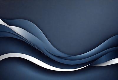 The primary subject of the image is a blue and white wave pattern. The setting is a dark blue background, which creates a striking contrast with the wave pattern. The visual style is a combination of digital art and illustration, giving the image a modern and artistic appearance. The dominant colors are blue and white, with the blue background and white wave pattern creating a sense of depth and movement.