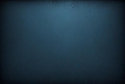 The primary subject of the image is a blue background with a few black specks. The setting is a dark, empty space, and the visual style appears to be a digital art or illustration. The dominant colors are blue and black, creating a calm and serene atmosphere.