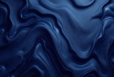 The primary subject of the image is a blue fabric with a pattern of swirls and waves. The setting is a close-up of the fabric, showcasing its intricate design. The visual style is a digital art or illustration, as the swirls and waves are created through digital manipulation. The dominant colors are blue and black, giving the image a calm and soothing atmosphere.