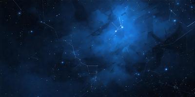 The primary subject of the image is the night sky filled with stars. The setting is a dark, star-filled sky, and the visual style is a digital art or illustration. The colors and mood of the image are predominantly dark and moody, with the stars providing a sense of depth and beauty.