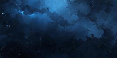The primary subject of the image is a dark blue sky filled with stars. The setting is a nighttime sky, and the visual style is a digital art or illustration. The colors and mood are predominantly dark and moody, with the blue sky and stars creating a sense of depth and mystery.